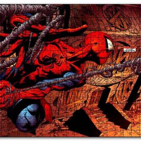 Cakapuzzle Spider Man Ağları Üzerinde Uçuyor Mdf 500 Parça Puzzle