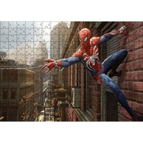 Cakapuzzle Spider Man Duvardan Ağ Atıyor 120 Parça Ahşap Puzzle