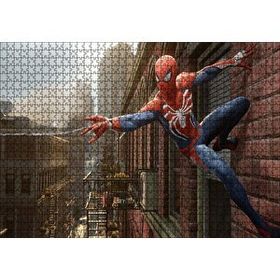 Cakapuzzle Spider Man Duvardan Ağ Atıyor 120 Parça Ahşap Puzzle