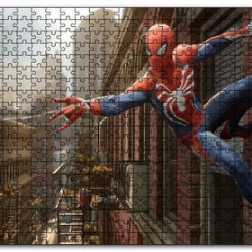 Cakapuzzle Spider Man Duvardan Ağ Atıyor Mdf 1000 Parça Puzzle