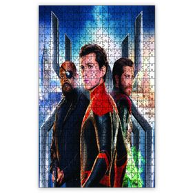 Cakapuzzle Spider Man Evden Uzakta Samuel Jackson Tom Ahşap 1000 Parça Puzzle