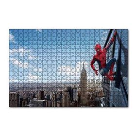 Cakapuzzle Spider Man Gökdelen Sörfü 120 Parça Ahşap Puzzle