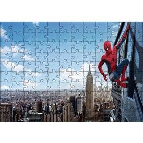 Cakapuzzle Spider Man Gökdelen Sörfü 120 Parça Ahşap Puzzle
