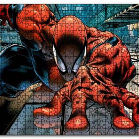 Cakapuzzle Spider Man Gökdelen Tırmanışı Mdf 1000 Parça Puzzle