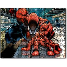 Cakapuzzle Spider Man Gökdelen Tırmanışı Mdf 500 Parça Puzzle