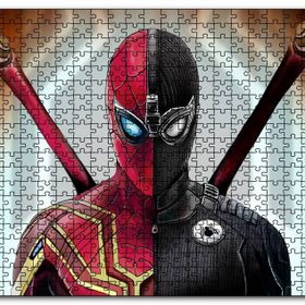 Cakapuzzle Spider Man İki Kostüm Birarada Mdf 500 Parça Puzzle