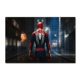 Cakapuzzle Spider Man Sırt Örümcek Logosu 120 Parça Ahşap Puzzle