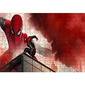 Cakapuzzle Spiderman Kızıl Bulutlar Görseli 255 Parça Ahşap Puzzle