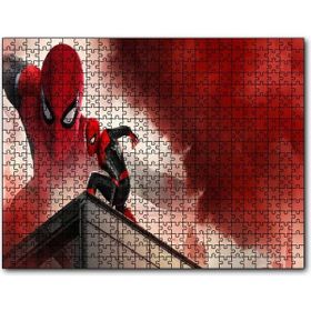 Cakapuzzle Spiderman Kızıl Bulutlar Görseli 500 Parça Ahşap Puzzle