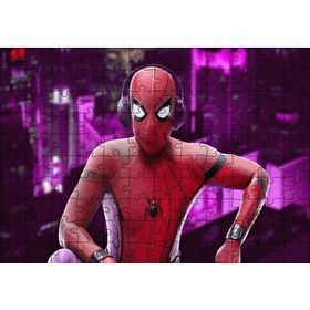 Cakapuzzle Spiderman Kulaklıkllı Görseli 120 Parça Ahşap Puzzle