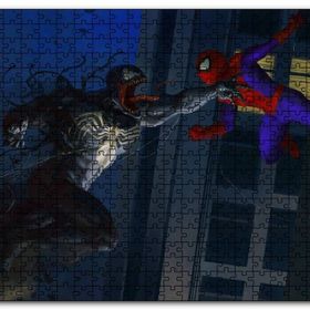 Cakapuzzle Spiderman Vs Venom Artwork Mdf 120 Parça Puzzle