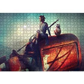 Cakapuzzle Star Wars Rey ve Bb-8 Ahşap 500 Parça Puzzle