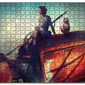 Cakapuzzle Star Wars Rey ve Bb 8 Mdf 120 Parça Puzzle