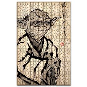 Cakapuzzle Star Wars Yoda Ahşap Zeminde Görsel Ahşap 1000 Parça Puzzle