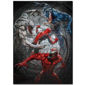 Cakapuzzle Station Venom Örümcek Adam Yaratık Kahraman Mdf 120 Parça Puzzle