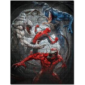 Cakapuzzle Station Venom Örümcek Adam Yaratık Kahraman Mdf 120 Parça Puzzle