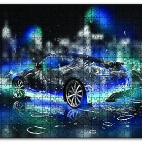Cakapuzzle Su Damlaları Spor Araba Mdf 120 Parça Puzzle