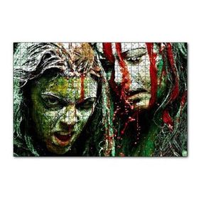 Cakapuzzle Su Sıçramalarına Damlacıklı Boyalı Kızlar Görseli 120 Parça Ahşap Puzzle