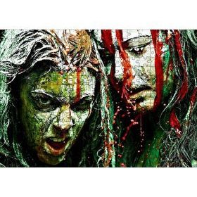 Cakapuzzle Su Sıçramalarına Damlacıklı Boyalı Kızlar Görseli 120 Parça Ahşap Puzzle