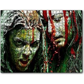 Cakapuzzle Su Sıçramalarına Damlacıklı Boyalı Kızlar Mdf 120 Parça Puzzle