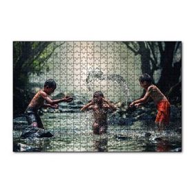 Cakapuzzle Suda Eğlenen Çocuklar 120 Parça Ahşap Puzzle