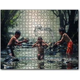 Cakapuzzle Suda Eğlenen Çocuklar Ahşap 500 Parça Puzzle