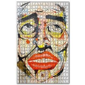 Cakapuzzle Sulu Boya Çalışması Üzgün Insan Yüzü Portresi Görseli 120 Parça Puzzle