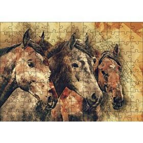 Cakapuzzle Suluboya 3 Kafadar 120 Parça Ahşap Puzzle