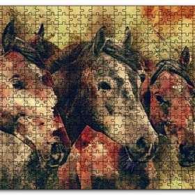Cakapuzzle Suluboya 3 Kafadar Ahşap 1000 Parça Puzzle