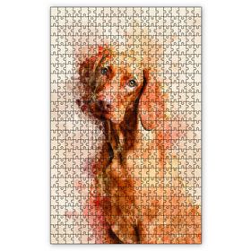 Cakapuzzle Suluboya Av Köpeği Ahşap 1000 Parça Puzzle
