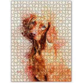 Cakapuzzle Suluboya Av Köpeği Ahşap 1000 Parça Puzzle