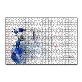 Cakapuzzle Suluboya Efekt Uzun Saçlı Kız ve Keman Puzzle