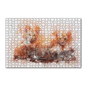Cakapuzzle Suluboya Efekt Yavru Kediler 120 Parça Ahşap Puzzle