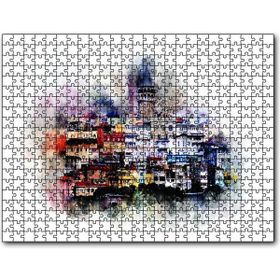 Cakapuzzle Suluboya Galata Manzarası 120 Parça Puzzle