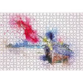Cakapuzzle Suluboya Sandal 120 Parça Ahşap Puzzle