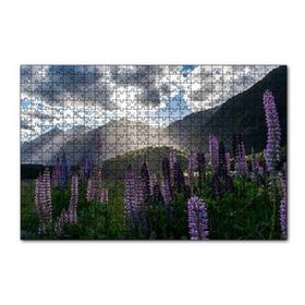 Cakapuzzle Sümbüller Çayırlar Dağlar ve Bulutlar 120 Parça Ahşap Puzzle