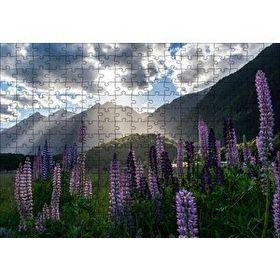 Cakapuzzle Sümbüller Çayırlar Dağlar ve Bulutlar 255 Parça Puzzle