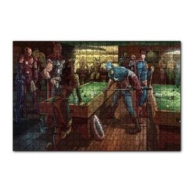 Cakapuzzle Süper Kahramanlar Bilardo Salonunda 120 Parça Ahşap Puzzle