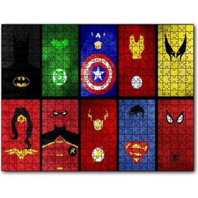 Cakapuzzle Süper Kahramanlar Logoları ve Maskeleri 255 Parça Puzzle