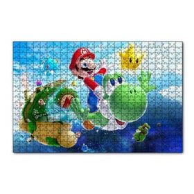 Cakapuzzle Super Mario Karakterleri Gökyüzünde 120 Parça Ahşap Puzzle