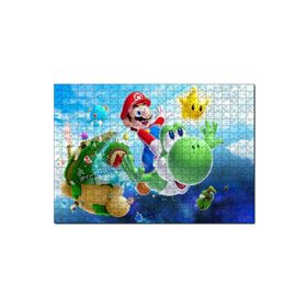 Cakapuzzle Super Mario Karakterleri Gökyüzünde 120 Parça Ahşap Puzzle