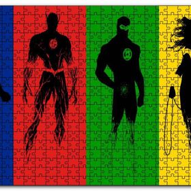 Cakapuzzle Süperman Flash Green Lantern Wonder Woman Mdf 120 Parça Puzzle