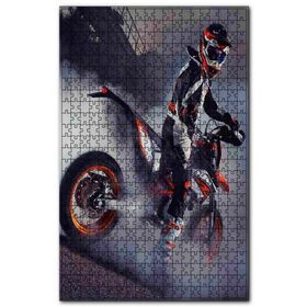 Cakapuzzle Supermoto Ktm Dumanlı Hava Görseli Ahşap 255 Parça Puzzle