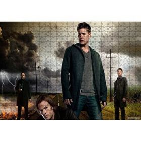 Cakapuzzle Supernatural Erkek Karakterler Mdf 500 Parça Puzzle