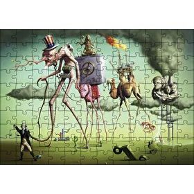 Cakapuzzle Sürreal İmgeler Absürd Çizimler 120 Parça Ahşap Puzzle