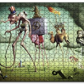 Cakapuzzle Sürreal İmgeler Absürd Çizimler Mdf 120 Parça Puzzle