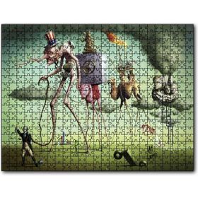 Cakapuzzle Sürreal İmgeler Absürd Çizimler Mdf 120 Parça Puzzle
