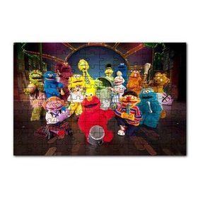 Cakapuzzle Susam Sokağı Karakterler Görseli 120 Parça Ahşap Puzzle