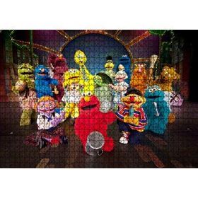 Cakapuzzle Susam Sokağı Karakterler Görseli 120 Parça Ahşap Puzzle