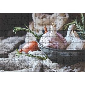 Cakapuzzle Tabakta Sarmısak Görseli 120 Parça Ahşap Puzzle